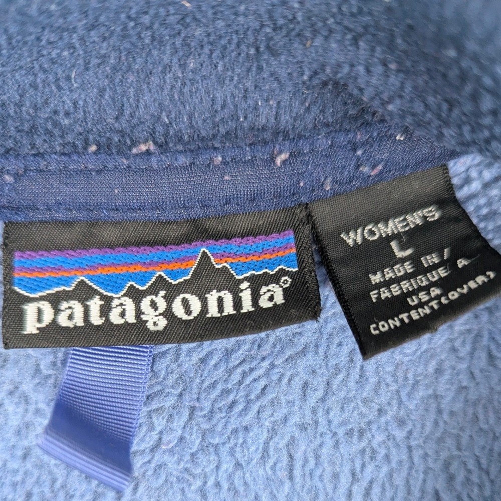 Patagonia Los Gatos Fleece Vest Womens Large Blue Full Zip High Pile Periwinkle - Picture 8 of 12